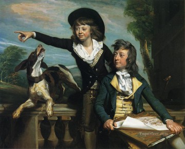  occidental Pintura - Charles Callis Western y su hermano Shirley Western retrato colonial de Nueva Inglaterra John Singleton Copley
